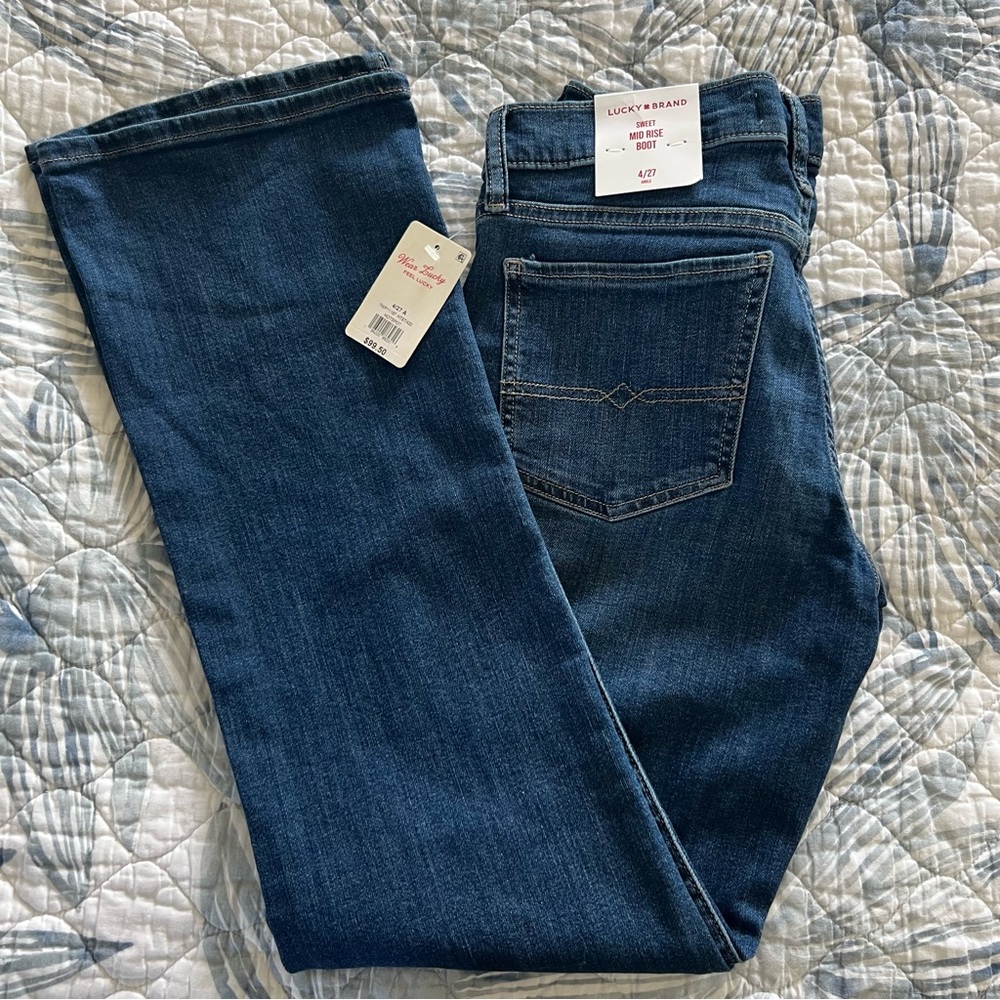Lucky Brand Sweet Mid Bootcut Jeans Size 4/27 Ankle Hotspot NWT - Picture 5 of 11